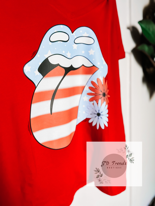 Patriotic Tongue Tee